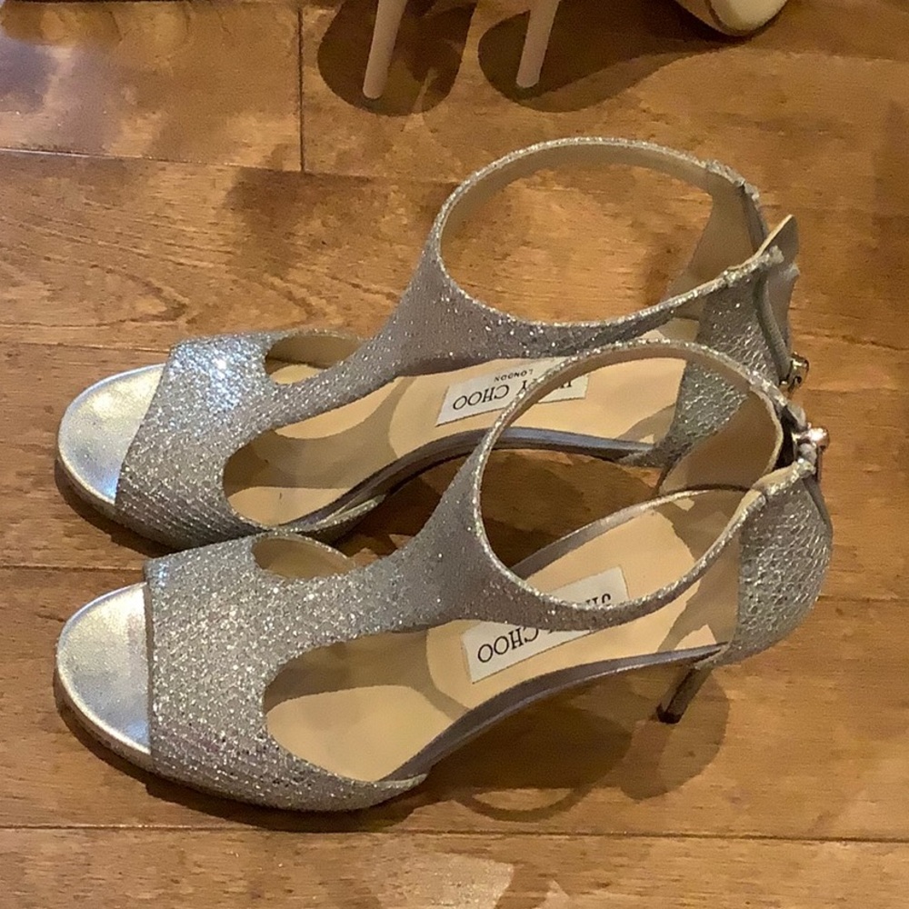 Jimmy choo glitter sandals
